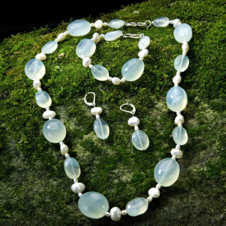 Seafoam Chalcedony and Pearls