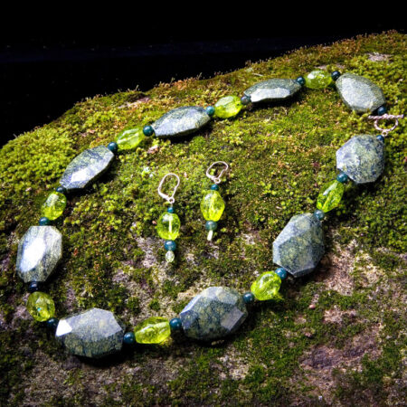 Russian Serpentine, Peridot Crystal and British Columbian Jade